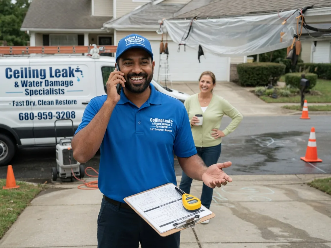 Ceiling Leak Cleanup Haysville, KS FAQs